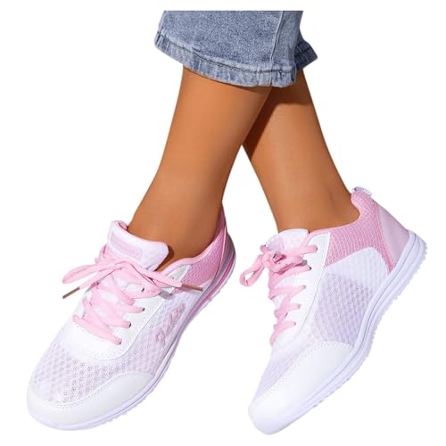 Orthopedic Bowling Shoes for Women,2025 Summer Breathable Comfortable Lightweight Mesh Athletic Slip on Sneakers Foam Cushion Low Top Walking Nurse Shoes4