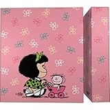 Grafoplas - Ringordner A4, Mafalda Baby Cart, 4 gemischte Ringe, 40 mm, weich, FSC-zertifiziert, fester Deckel mit weicher Laminierung, perfektes Schulmaterial für Archive