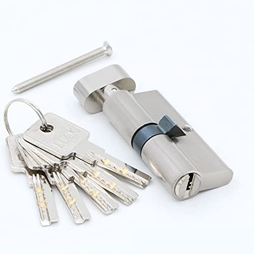 Door Lock Cylinder,Door Lock with Key,Door Cylinder 55 60 65 70 75 80 85 90mm Copper Lock Cylinder Interior Handle Brass Key Locking(Color:DC-70MM, Size) (Color:Dc 90mm (Color : Dc 90mm, Size : Cyli