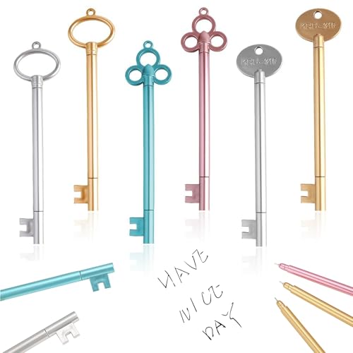 SZZETK 24 Piezas Pluma Gel con Forma Llave, Bolígrafos de Gel con Forma de Llave, Bolígrafo en Forma de Llave, Creativo Bolígrafo Gel con Forma Llave Tinta Negra, Papelería Oficina, Útiles Escolares
