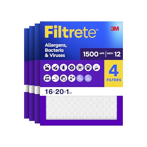 Filtrete 16x20x1 Air Filter, MERV 12, MPR 1500, 4 HVAC Filters - image 1