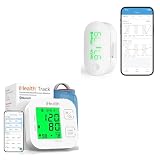 iHealth Home Health Kit—Track Smart Upper Arm Blood Pressure Monitor with Wide Range Cuff + Rechargeable Fingertip Pulse Oximeter