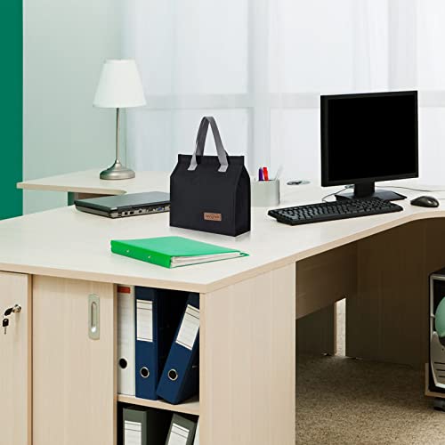 Lunchtasche,Kühltasche,Mittagessen Tasche,Isoliertasche,Tragbare Lunch-Taschen,Isolierte Thermotasche Tragetasche mit Folienfutter Wasserdichte für Herren Damen Arbeit Schule Picknick-Schwarz