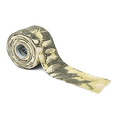 GEAR AID Camo Form Self-Cling and Reusable Fabric Camouflage Wrap, Adds Grip and Shield Hands from Hot or Cold Surfaces to Protect You and Your Equipment, Kryptek Highlander, 2 x 144 Roll, 1 Pack