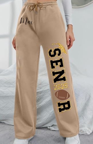 Personalized Senior Straight Leg Sweatpants Class of 2026, Custom Graduation Pants with Name4