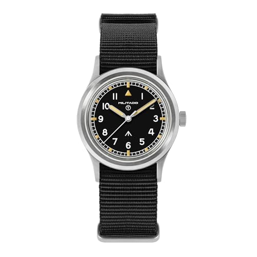 Image of TACTICAL FROG Militado 36mm Field Watch VH31 Japan Movt with Sweep Seconds Military Style Men's Watch with Nylon Strap, 100M Waterproof - ML13 /ML14 Series