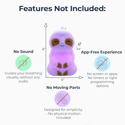 Image of Mindsight 'Breathing Buddha' Guided Visual Meditation | 3 Modes to Slow Your Breathing & Calm Your Mind | Stress & Anxiety Relief | Wellness Gift | Adults, Kids, Classrooms | USB Rechargeable