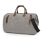 TAK Reisetasche Canvas Weekender Herren und Damen 40L Vintage Sporttasche Handgepäck Saunatasche Seesack Kliniktasche Geburt Groß