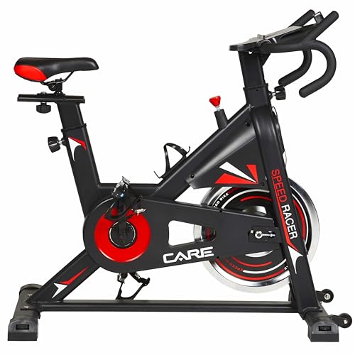 CARE FITNESS – VÉLO DE BIKING – Speed racer – velo d&rsquo;appartement avec écran LCD-Masse d&rsquo;inertie 22kg-Guidon et selle réglable