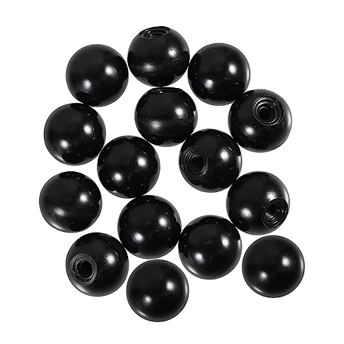 NAMOARLY 15pcs Handle Ball Nut Bakelite Balls Round Handle Ball Knob Bakelite Knob Machine Tool Bakelite Ball Knob Round Bakelite Ball Lugnuts Black