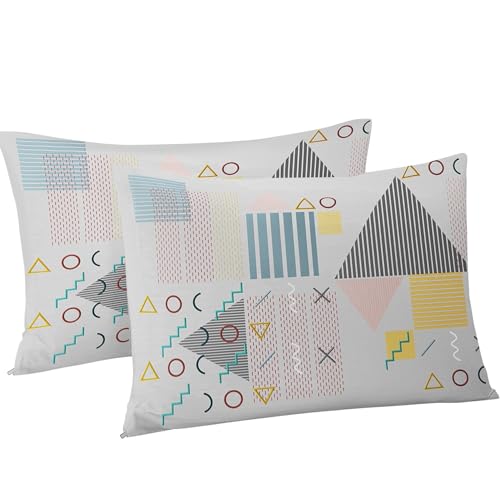 Housse de couette 160x200 cm pour lit deux places design moderne - 5