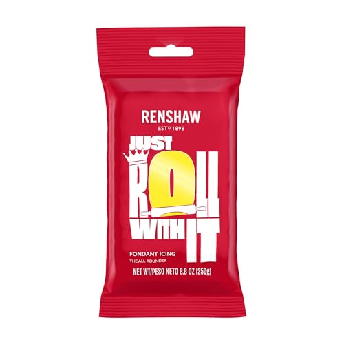 Renshaw Yellow Fondant Icing for Cake Decorating - Ready to ...