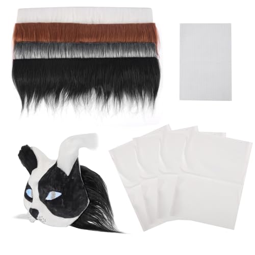 Kit masque chat en fausse fourrure douce et feutre de qualité pour création durable