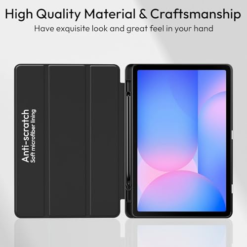 Image of Robustrion Cover for Samsung Galaxy Tab S10 Lite 10.9 inch / Tab S9 FE /Tab S10 FE /Tab S9 11 inch with [S Pen Holder], Flip Case for Samsung Tab S10 Lite /S10 /S9 FE Tablet Cover [Auto Sleep Wake] - Night