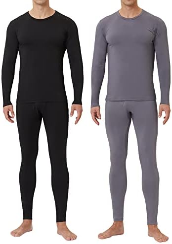 CL 2 Pack Men's Thermal Underwear Long Johns Winter Long Underwear Base Layer