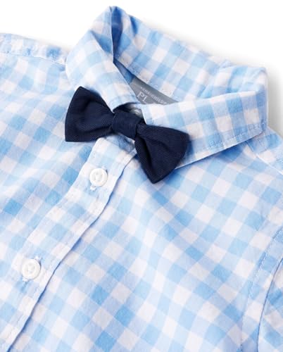 The Children's Place baby-boys And Newborn Short Sleeve Button Down Shirt and Shorts 2 Piece Outfit Set2