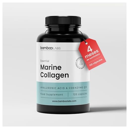 Colágeno Marino Hidrolizado Puro + Ácido hialurónico + Coenzima Q10-120 Cápsulas - Enriquecido en Magnesio, Zinc, Vitaminas A, C, D y B12, Articulaciones Fuertes y Piel Tersa