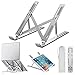 EasyULT Soporte para Ordenador Portátil, Laptop Stand Aluminio Ventilado Plegable, Ergonomic Ajustables Soporte Portátil para 10-15.6” Notebook/MacBook Pro/MacBook Air Laptop - Plata