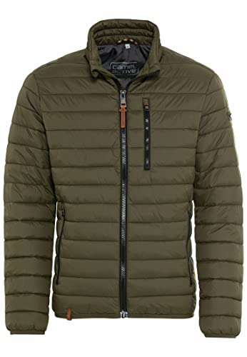 camel active Herren Leichte Steppjacke ohne Kapuze Oliv, menswear-54