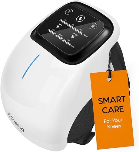 Careella Masseur de genou sans fil – Chauffant, rechargeable, rég...