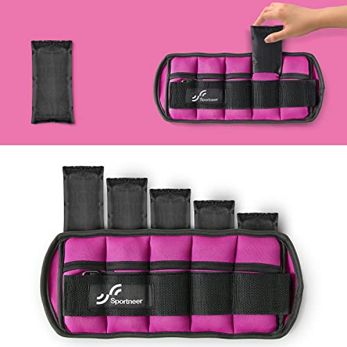 Sportneer Ankle Weights Wrist Arm Leg Weights For Women, Kids And Men, Strength Training Wrist And Ankle Weights Set, Comfortable And Soft, Perfect For Dancing, Running, Walking, Fitness, Workout 6.5Lb, Pink #TOP2