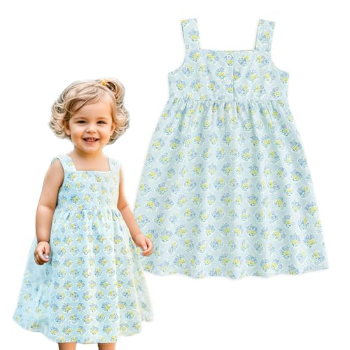 Simplee kids Spaghetti Strap for Toddler Girl Summer Dress for Kids Floral Sleeveless Dress