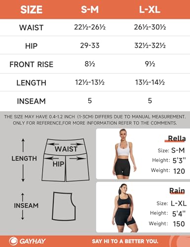 Image of GAYHAY High Waisted Biker Shorts for Women - 8 inch /5 inch /3 inch Soft Black Spandex Shorts for Workout Volleyball Yoga Dance