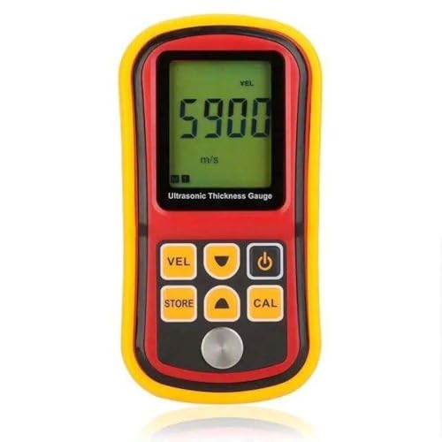 Calibrador digital de espesores ultrasónico, rango 1,2–225 mm (acero), resolución 0,1 mm, sonda de 5 MHz, medidor portátil de espesor para acero, plástico, cerámica y vidrio miniatura 2