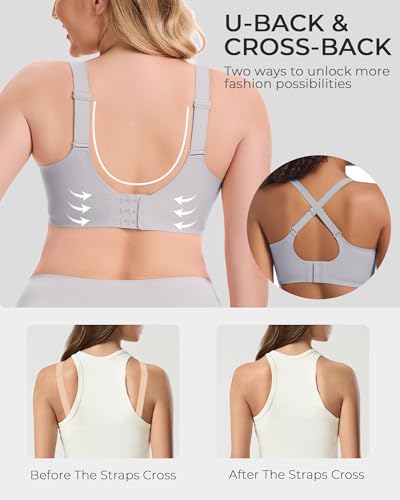 Image of Gailife Scalloped Lift Bras Women Soft Jelly Push Up Wireless Bra Supportive V Neck No Underwire Seamless Tshirt Bralettes