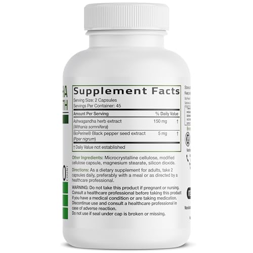 Image of Bronson Ashwagandha Extra Strength Stress & Mood Support 90 Capsules