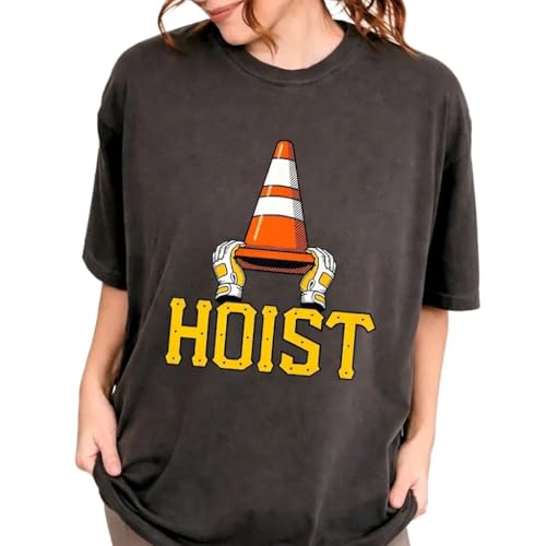 Hoist The Traffic Cone T-Shirt, Funny Pittsburgh Baseball Tee, Pirates Base Ball Meme Shirt Black