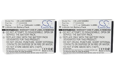 XSPLENDOR (2 Pack) XSP Battery for Logitech Harmony 1000 1100 1100i 915 C-LR65 C-RL65 Universal Remote Control PN 190582-0000 F12440056 K398 L-LU18