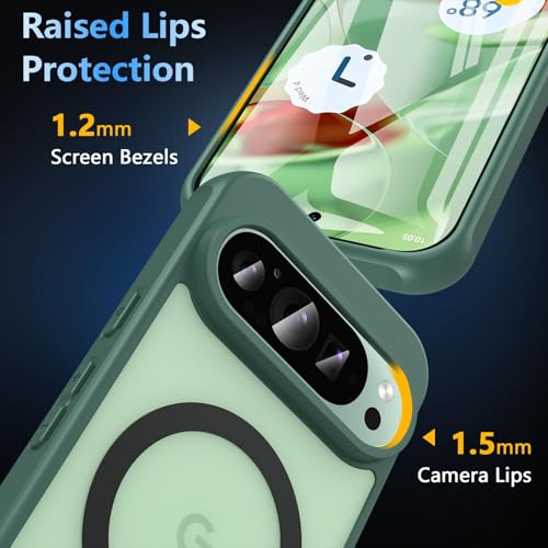 Coque Pixel 9 Pro vert mat antichoc pour vos déplacements quotidiens - 5