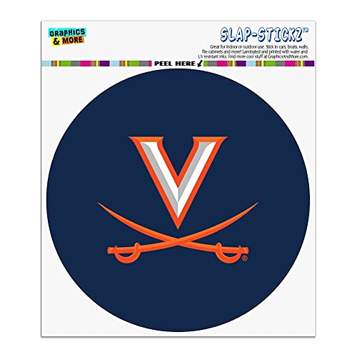 University of Virginia Cavaliers Logo Automotive Car Window Locker Circle Bumper Sticker