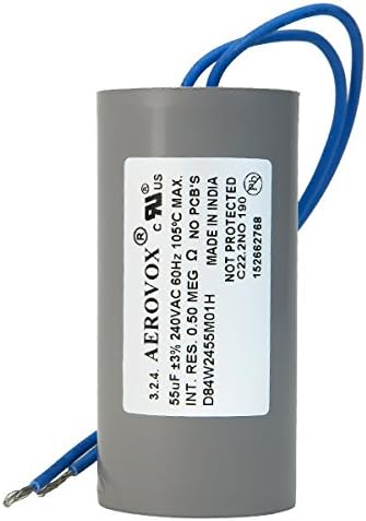 240VAC Dry HID Lighting Capacitor 55 Microfarads Aerovox D84W2455M01H