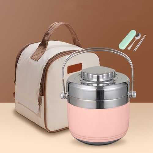GOTRAFY �ۉ��ٓ��� 1.2L/1.5L �^��f�M 304 �X�e�����X�� 12 ���ԕۉ��ۗ� �����`�W���[ �����E�X�v�[���E�ۉ��o�b�O�t�� �ʋ� �ʊw �L�����v �A�E�g�h�A ��l �q�� �j�����p (1.5L,�s���N)
