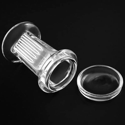 Qwork Coplin Staining Jar, 4 Pack 5 Slide Capacity 60 Ml Glass Staining Tank #TOP7