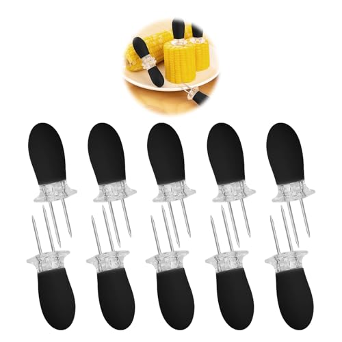 DmDoyy 10 Pièces Brochettes de Maïs, Pic A Brochette, Réutilisables Pique A Brochette Inox, Pour Barbecue, Maïs, Ailes De Poulet, Snacks De Feu De Camp, Légumes Et Poisson