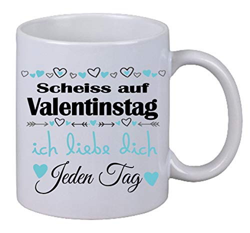 Kaffee Tasse Scheiss auf Valentinstag liebe dich Weihnachten Geburtstag Geschenk Cover