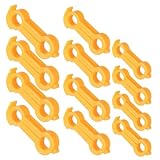 12PCS Hühnerbeinbänder zur Geflügelkorrektur Wachtelbeinunterstützung Einstellbare Trainingshilfe Heimtierbedarf Hnp72 (Yellow, 3.2X1.2cm)
