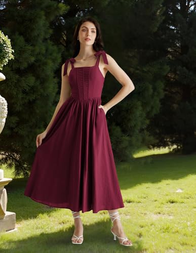 Scarlet Darkness Women Renaissance Corset Dress Square Neck Cottagecore Fishbone Sundress2