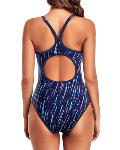 Image of Tempt Me Athletic One Piece Swimsuits for Women | Training, Sport, Racerback, Keyhole, Adjustable straps, Full coverage