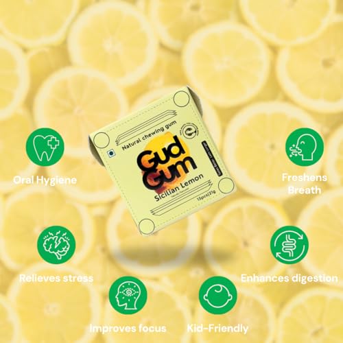 Image of Gud Gum- Natural, Plastic Free Chewing Gum -21g x 4 - Mini Pack of 4- No added artificial colours, flavours & sweeteners