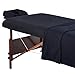 Master Massage  Universal Massage Table Flannel Sheet Set 3 in 1 Table Cover, Face Cushion Cover, Table Sheet (Black)