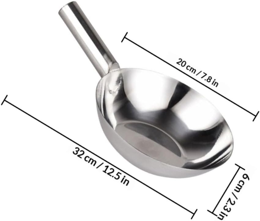 Generic Stainless Steel Thickened Soup Ladle with Long Handle, Multipurpose Water Scoop Spoon for Kitchen and Restaurant Cooking, Small Short Handle Version for Serving Soup and Porridge