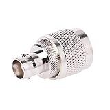 Impedancia: 50 ohmios TYEHH Jack Femenino al tapón Masculino Recto RF Conector Adaptador coaxial (Color : Silver)