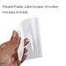 10 Pieces Flexible Plastic Cake Scraper Smoother Transparent Cream Scraper Spatula Cake Smoother Icing Smoother Pastry Spatula Scraper for DIY Kitchen Bakery Baking Cake Decorating Supplies
