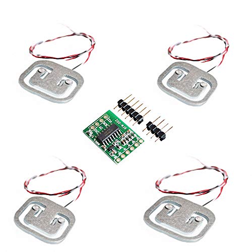 4pcs Human Scale Load Cell Weight Weighting Sensor 50KG Half-Bridge with Amplifier HX711 AD Module Strain Gauge Bathroom Scale