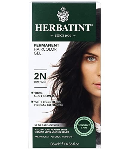 Herbatint Gel Haircolor Permanent 2N Brown - Solution Cheveux Blancs Sensibles