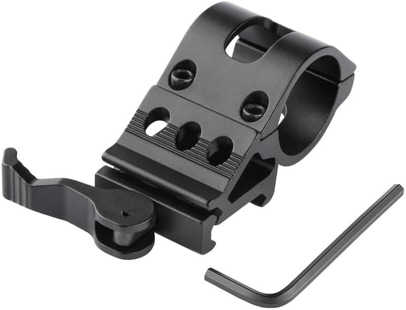 HOUSON QD Picatinny Flashlight Mount, Quick Release Picatinny Rail Mount for Flashlights Scopes Laser